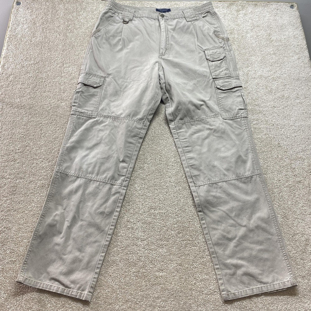 5.11 Tactical Series Pants Mens 36x34 Beige Cargo Double Knee Utility Workwear